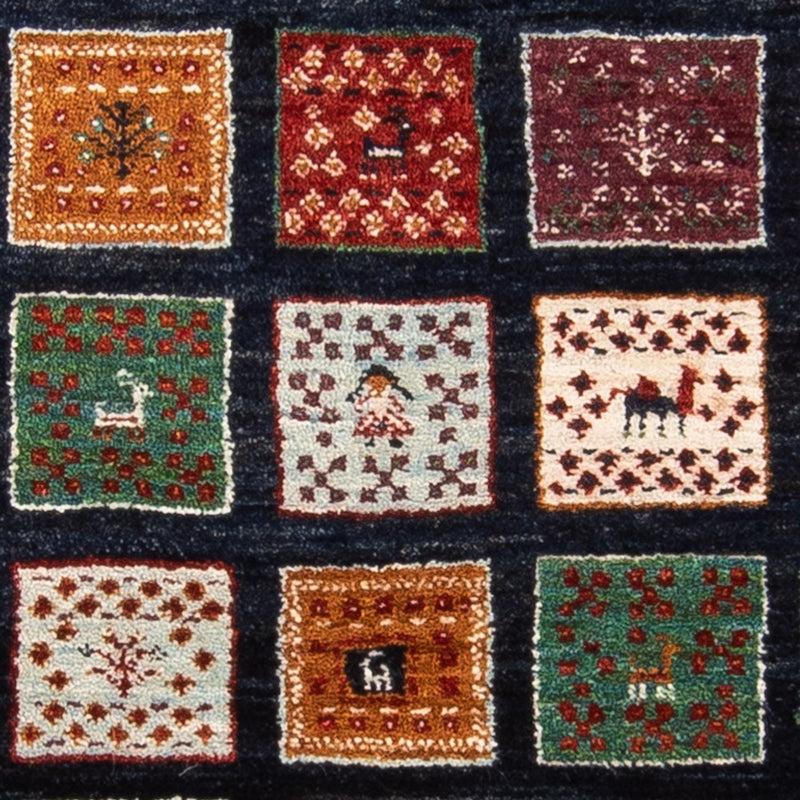 Gabbeh Tæppe - Loribaft Persisk - 120 x 87 cm - flerfarvet