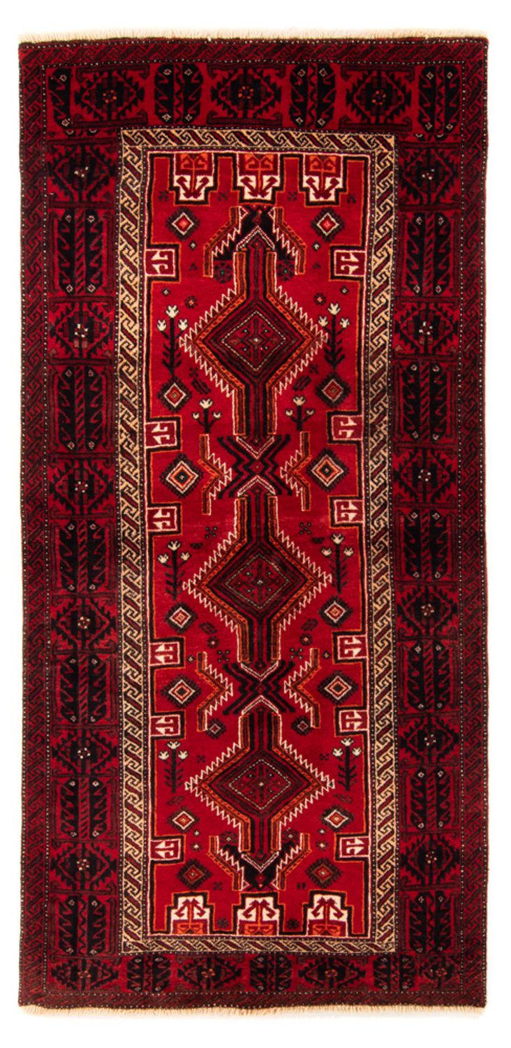 Løber Baluch-tæppe - 211 x 102 cm - rød