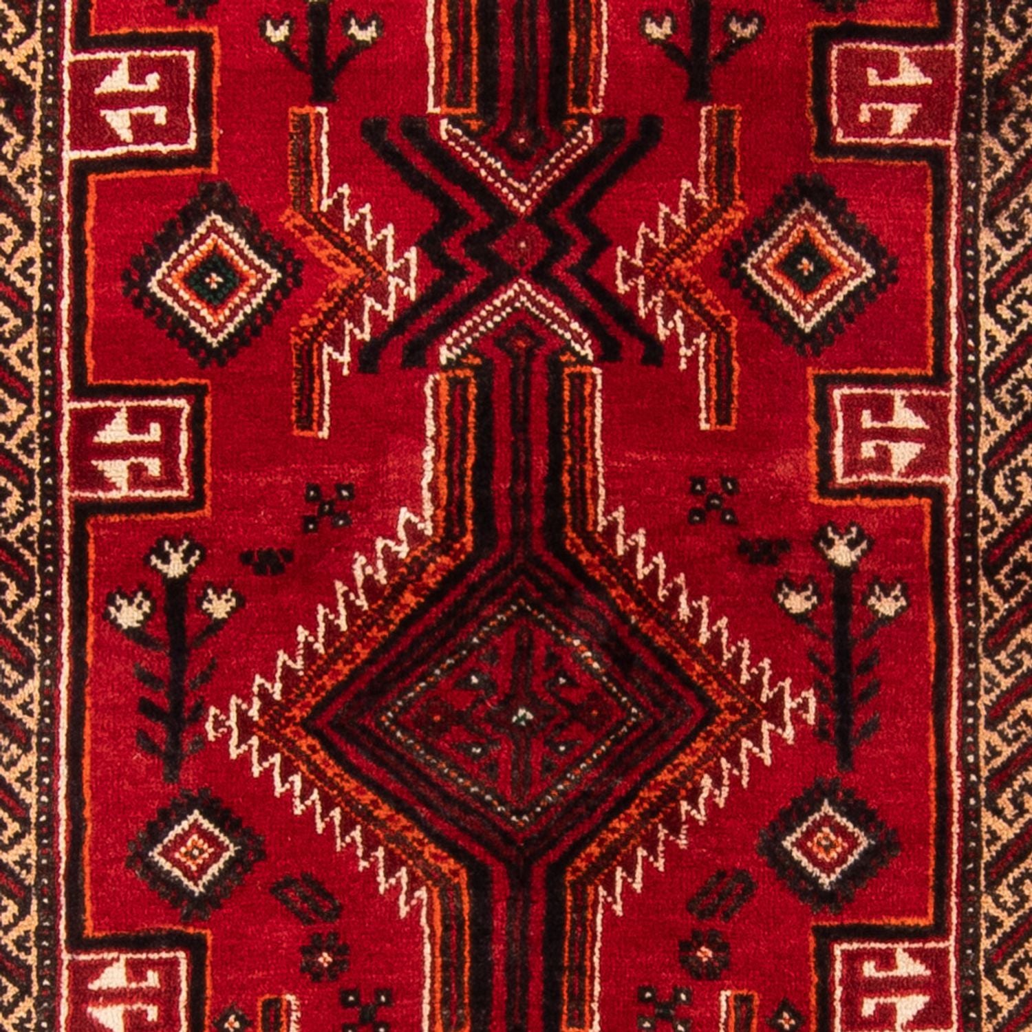 Løber Baluch-tæppe - 211 x 102 cm - rød