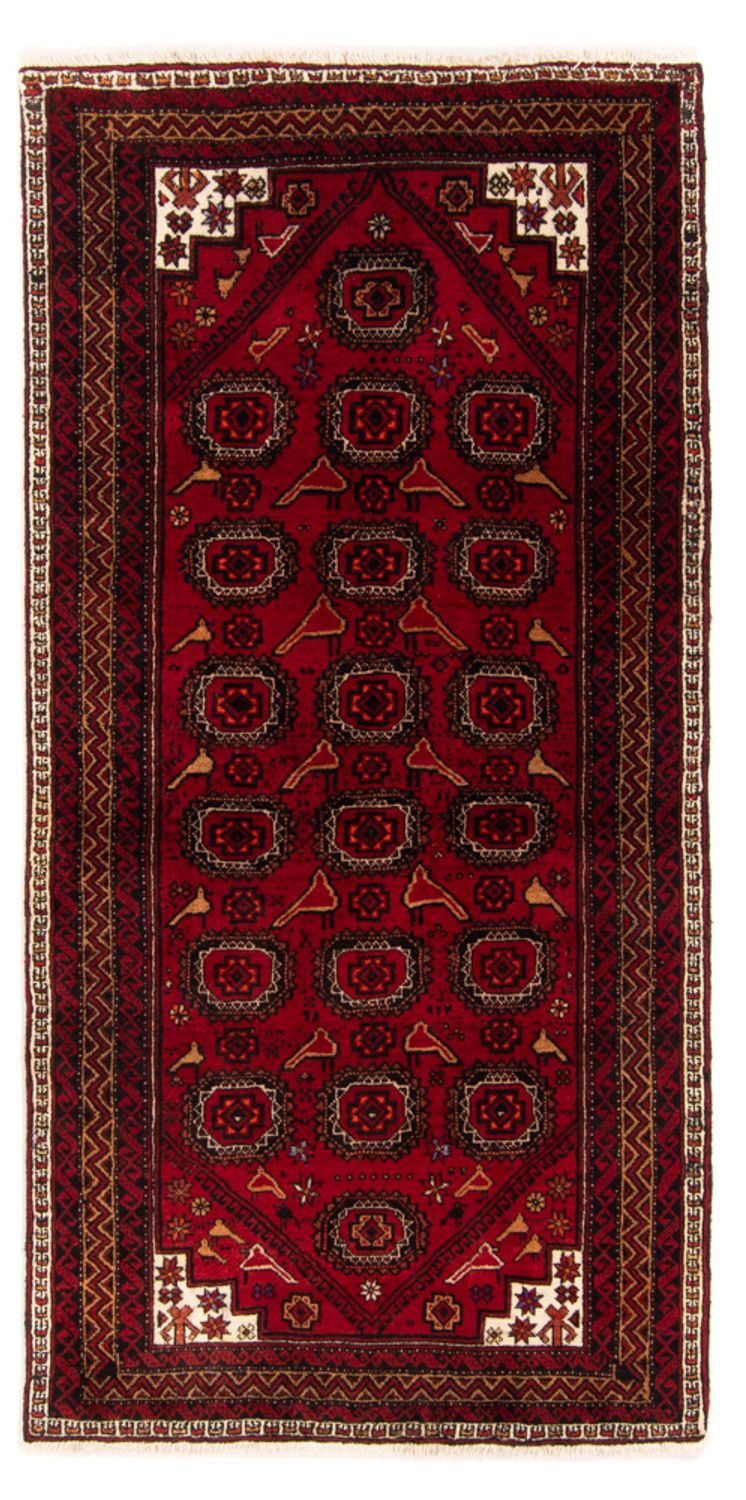 Løber Baluch-tæppe - 188 x 94 cm - rød