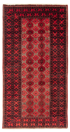 Løber Baluch-tæppe - 191 x 95 cm - rød