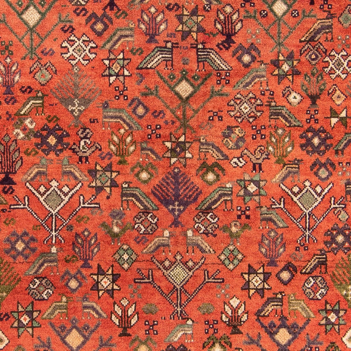 Persisk tæppe - Nomadisk - 205 x 158 cm - orange