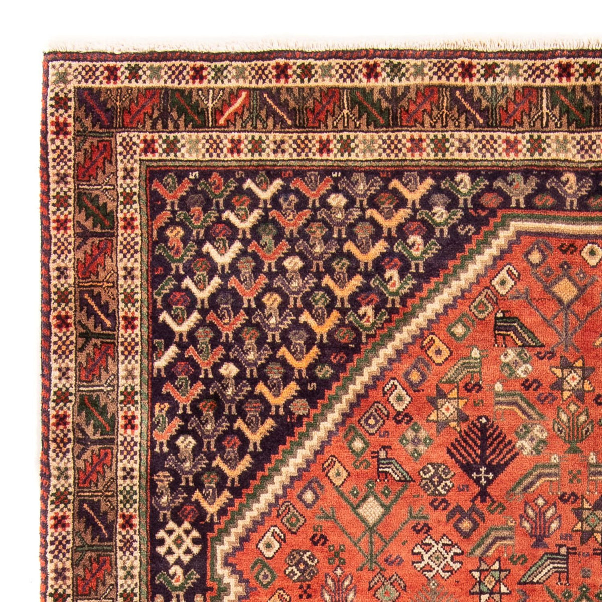 Persisk tæppe - Nomadisk - 205 x 158 cm - orange