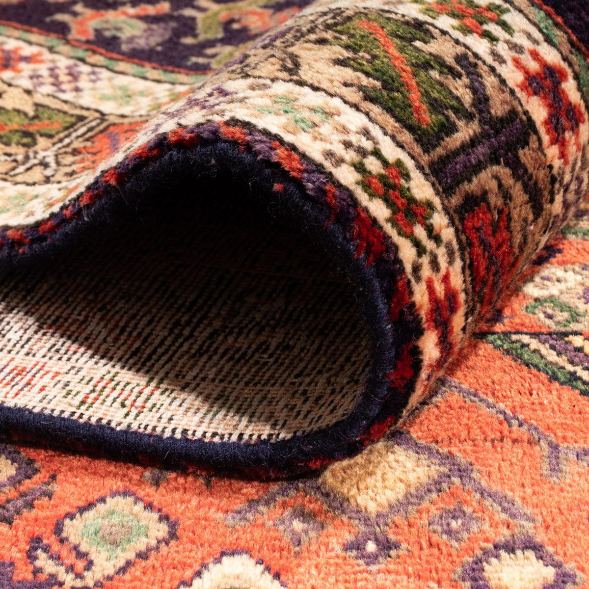 Persisk tæppe - Nomadisk - 205 x 158 cm - orange