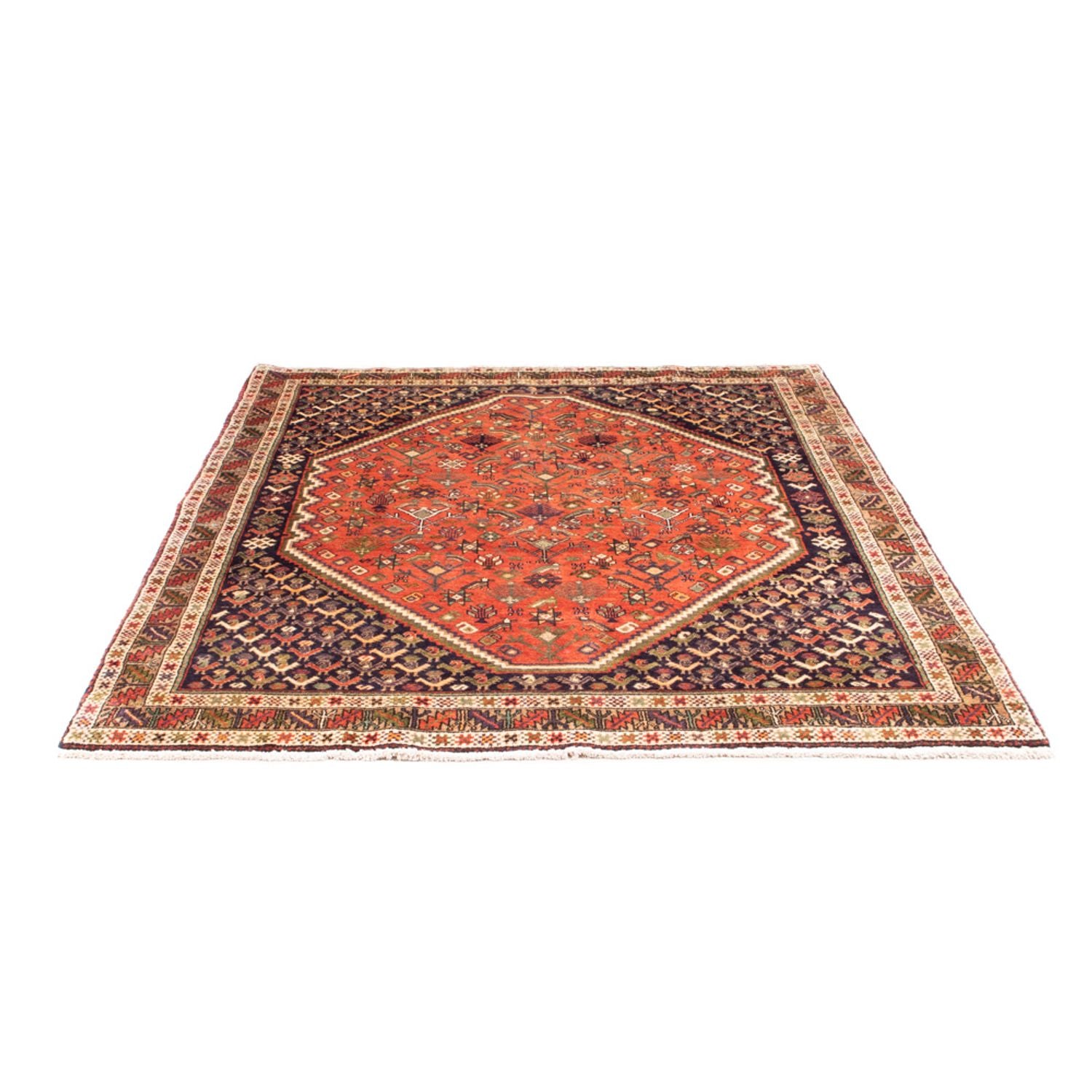 Persisk tæppe - Nomadisk - 205 x 158 cm - orange