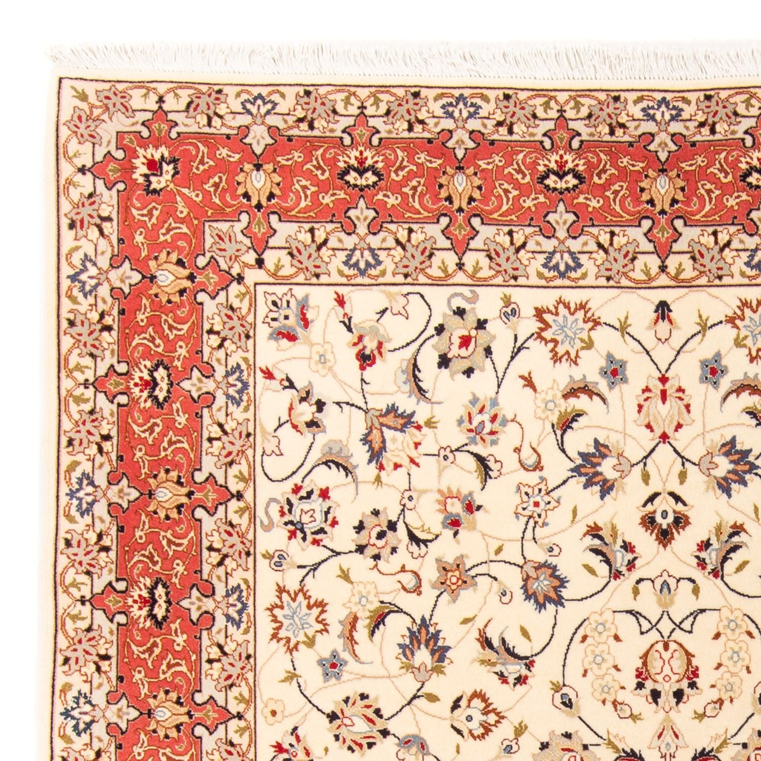 Persisk tæppe - Tabriz - Royal - 210 x 154 cm - creme