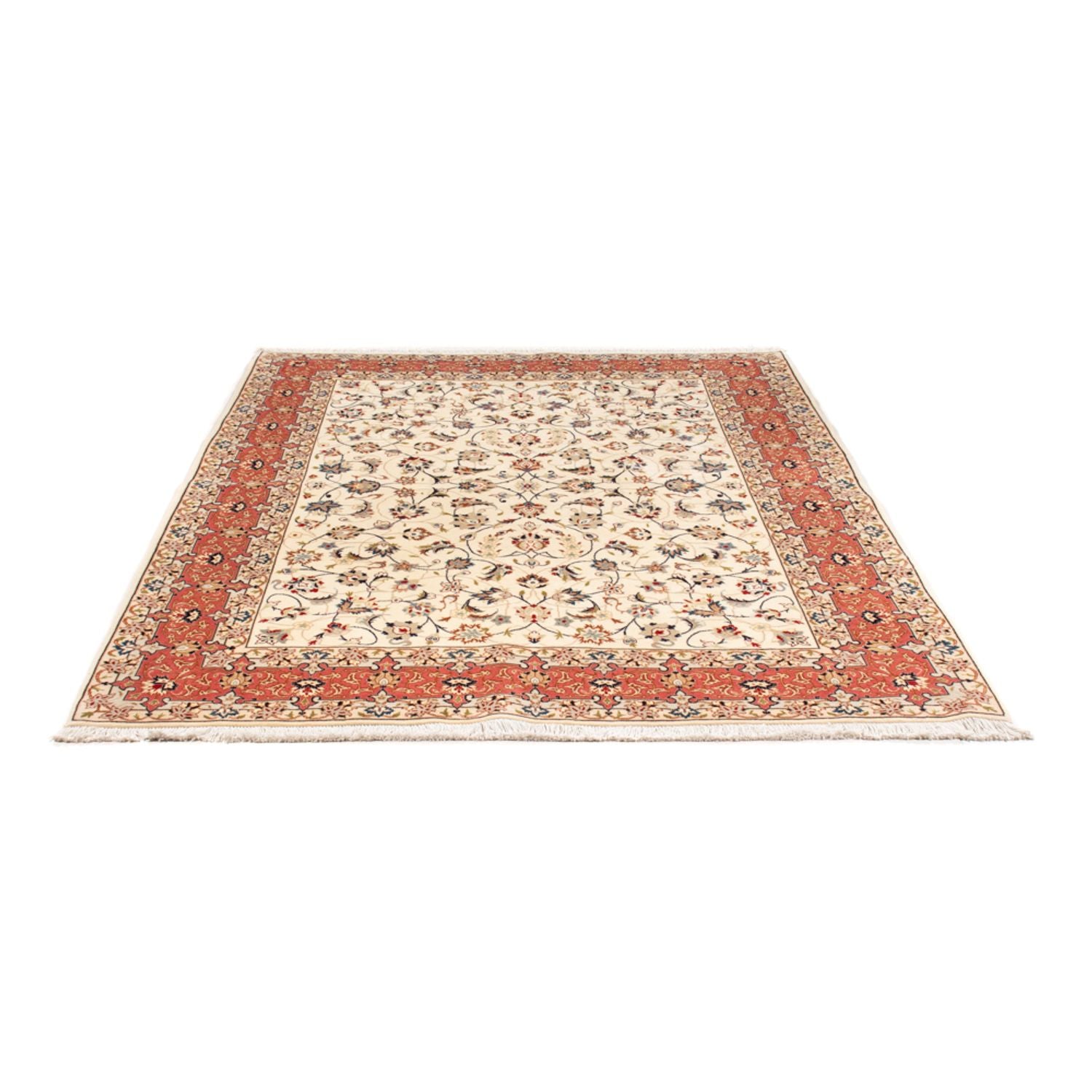 Persisk tæppe - Tabriz - Royal - 210 x 154 cm - creme