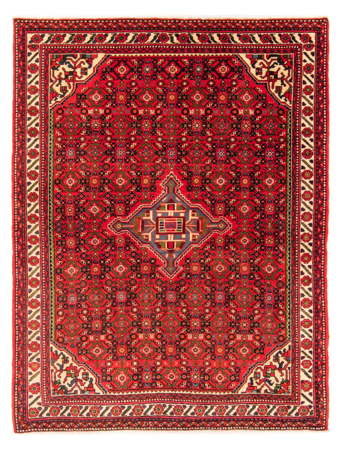 Persisk tæppe - Nomadisk - 204 x 155 cm - rød