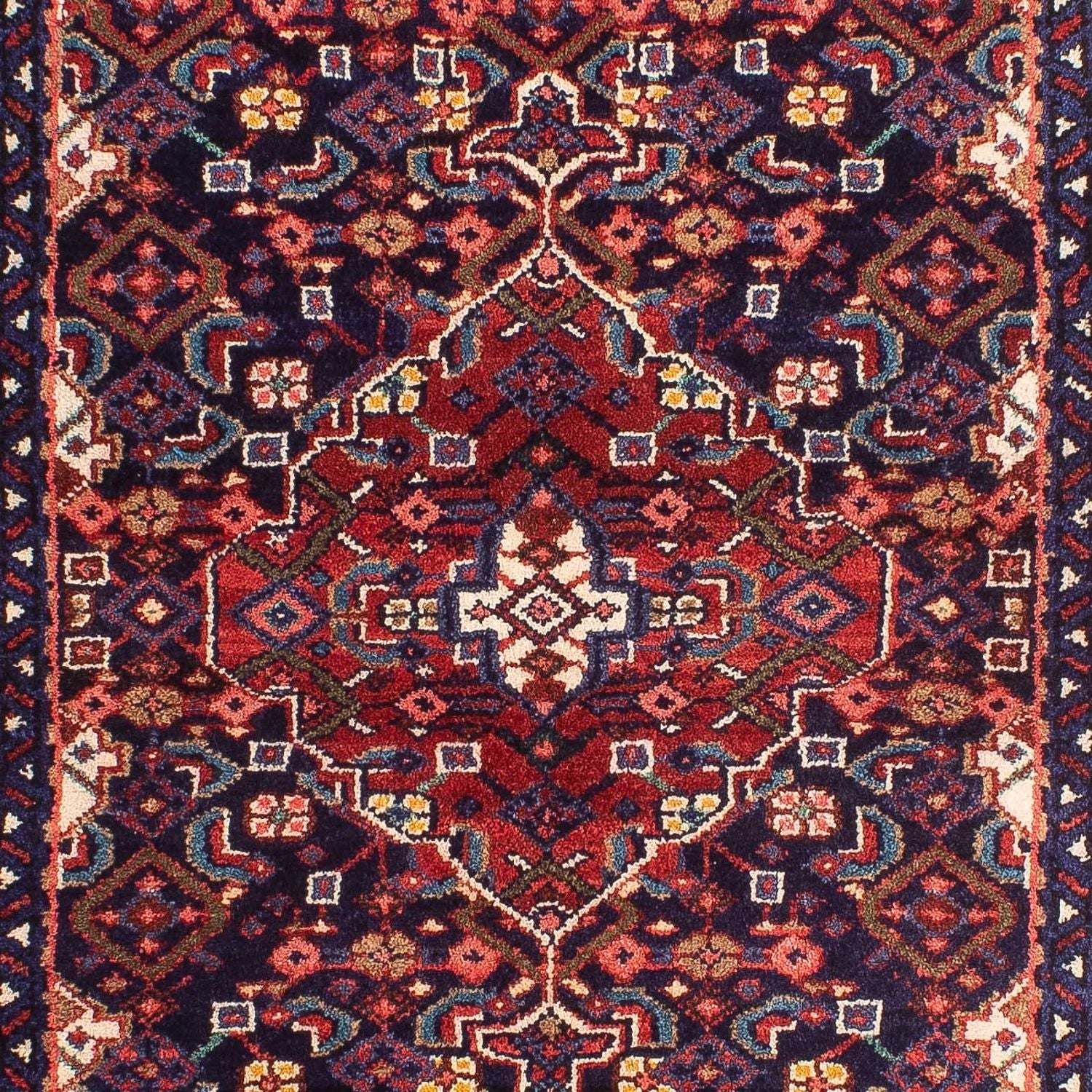Persisk tæppe - Nomadisk - 138 x 83 cm - mørkeblå