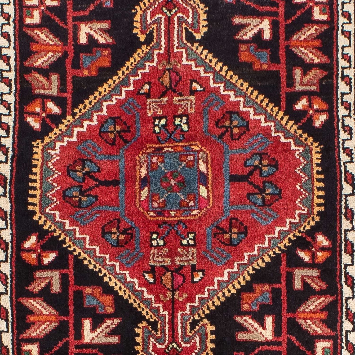 Persisk tæppe - Nomadisk - 136 x 82 cm - mørkeblå