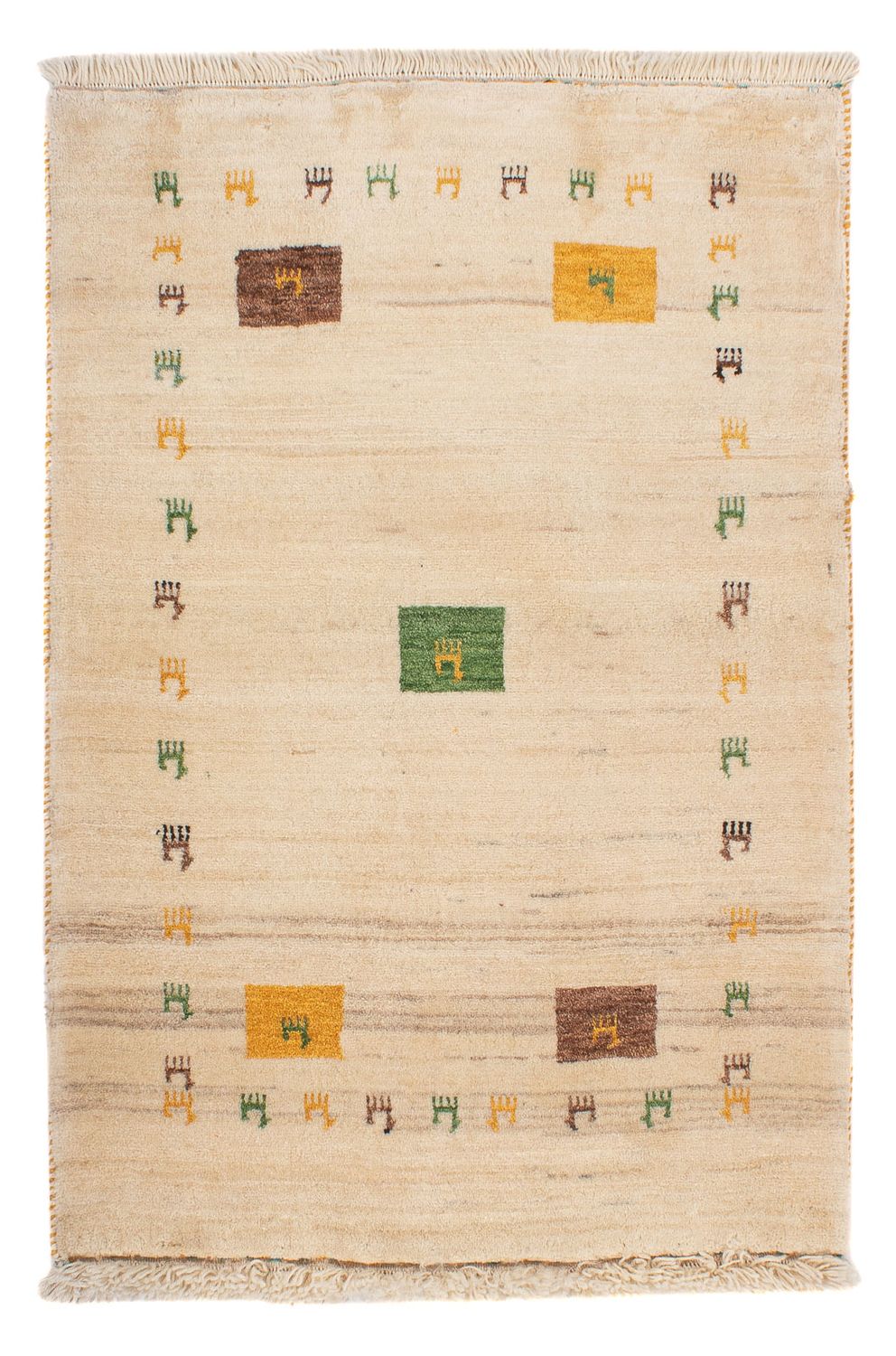 Gabbeh Tæppe - Loribaft Persisk - 123 x 85 cm - flerfarvet