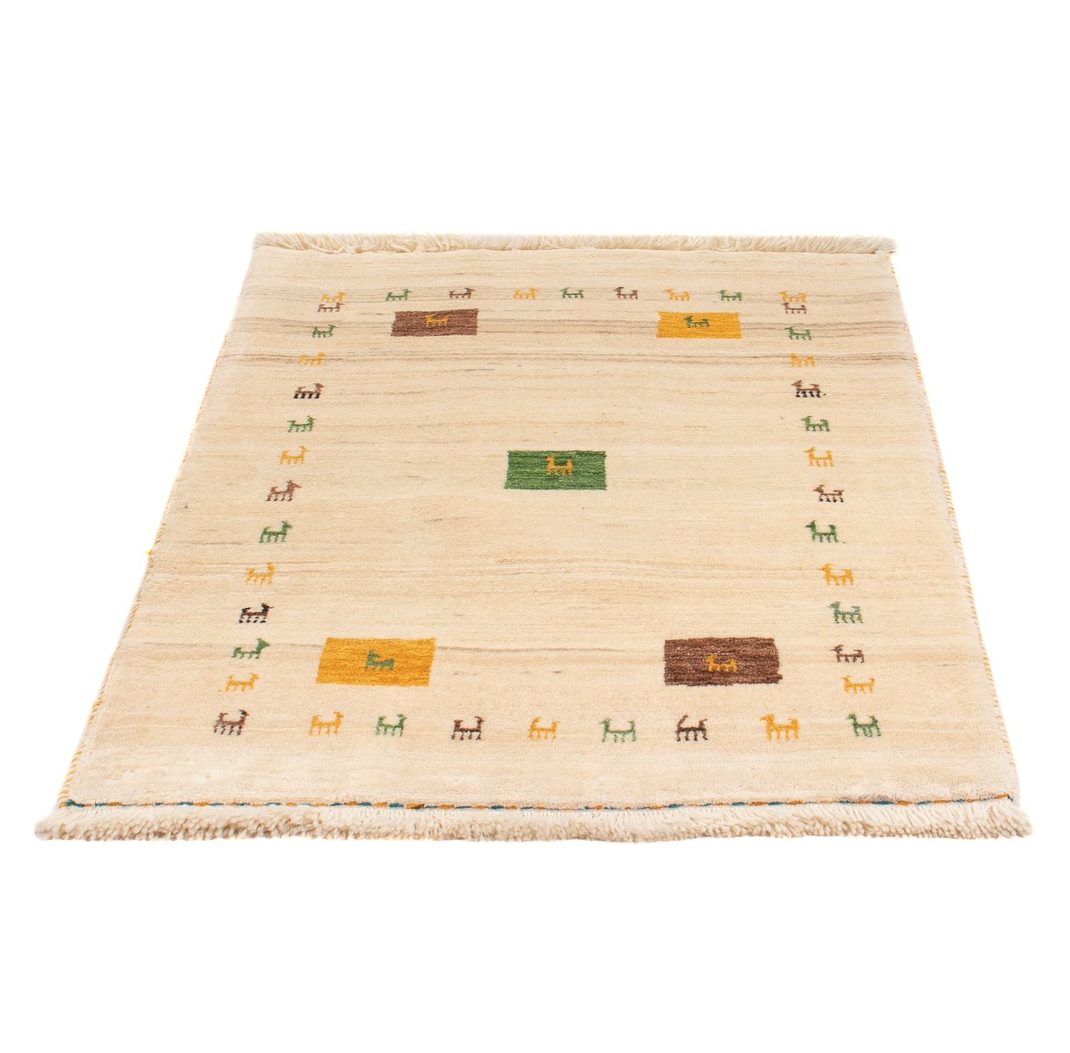 Gabbeh Tæppe - Loribaft Persisk - 123 x 85 cm - flerfarvet