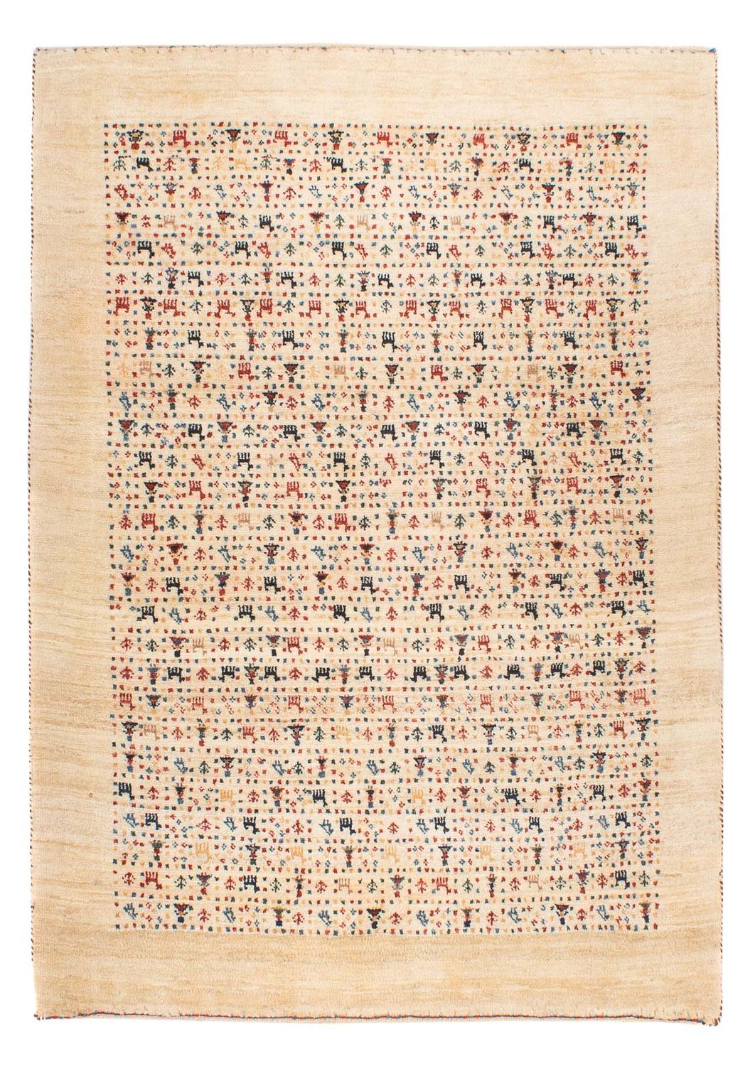 Gabbeh Tæppe - Loribaft Persisk - 120 x 87 cm - flerfarvet