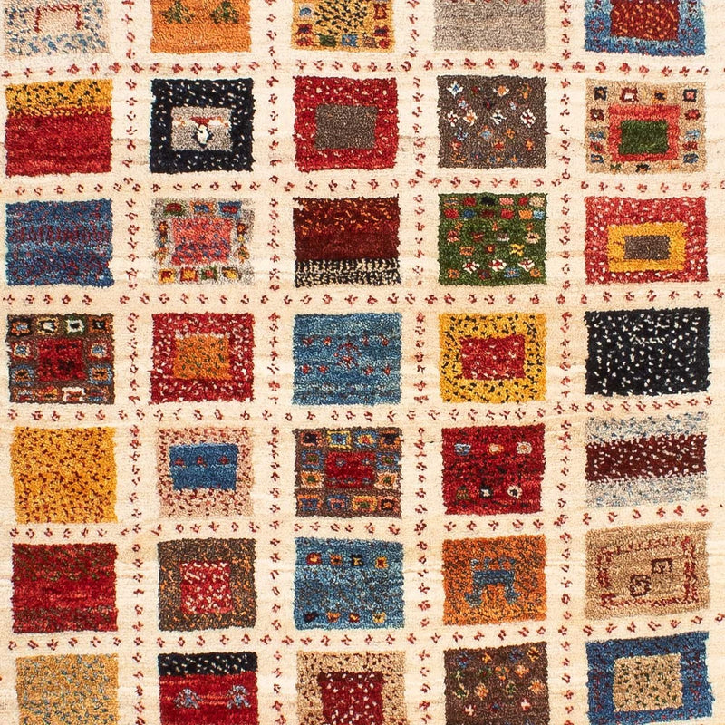 Gabbeh Tæppe - Loribaft Persisk - 128 x 86 cm - flerfarvet