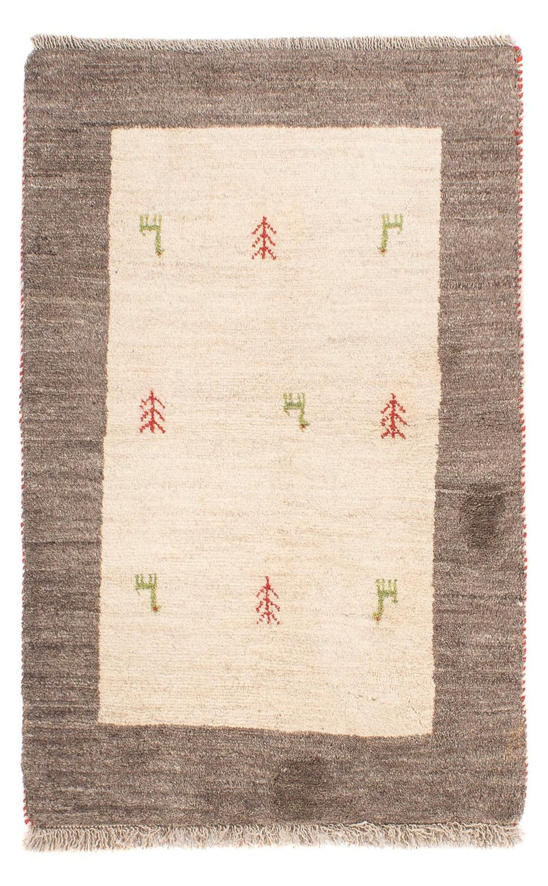 Gabbeh-tæppe - Persisk - 125 x 77 cm - natur