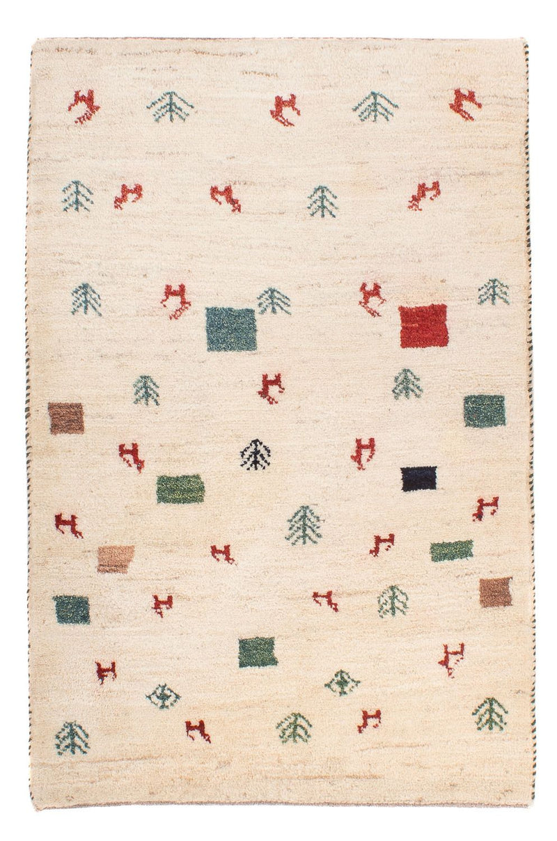 Gabbeh-tæppe - Persisk - 124 x 83 cm - flerfarvet