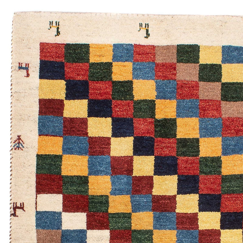 Gabbeh-tæppe - Persisk - 125 x 86 cm - flerfarvet