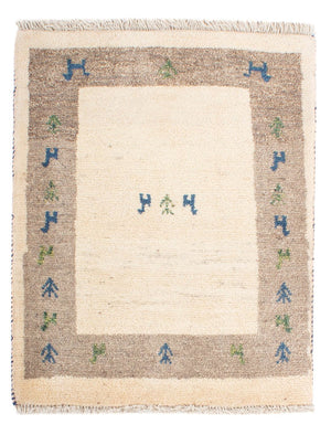 Gabbeh-tæppe - Persisk - 90 x 65 cm - beige
