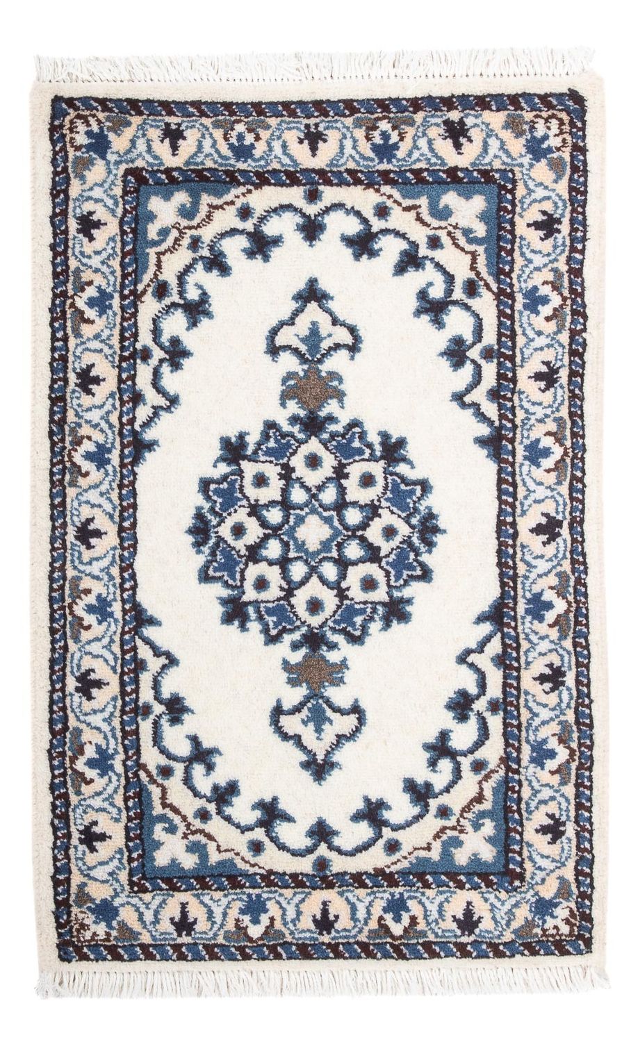 Persisk tæppe - Nain - 60 x 40 cm - creme
