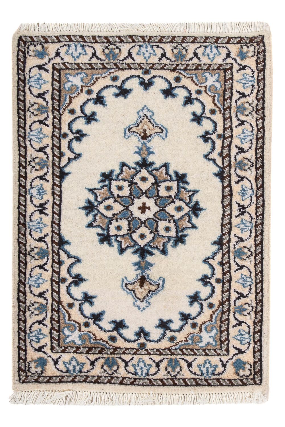 Persisk tæppe - Nain - 60 x 40 cm - creme