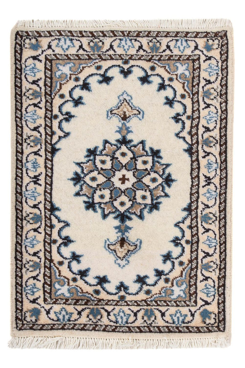 Persisk tæppe - Nain - 60 x 40 cm - creme