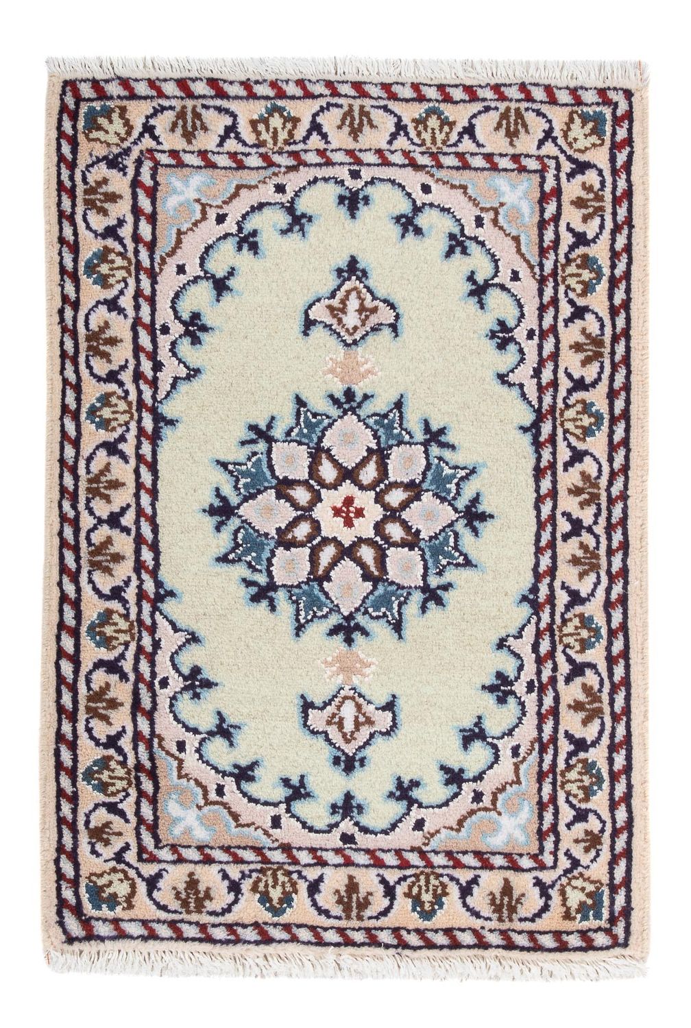 Persisk tæppe - Nain - 60 x 40 cm - creme