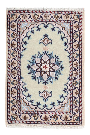 Persisk tæppe - Nain - 60 x 40 cm - creme
