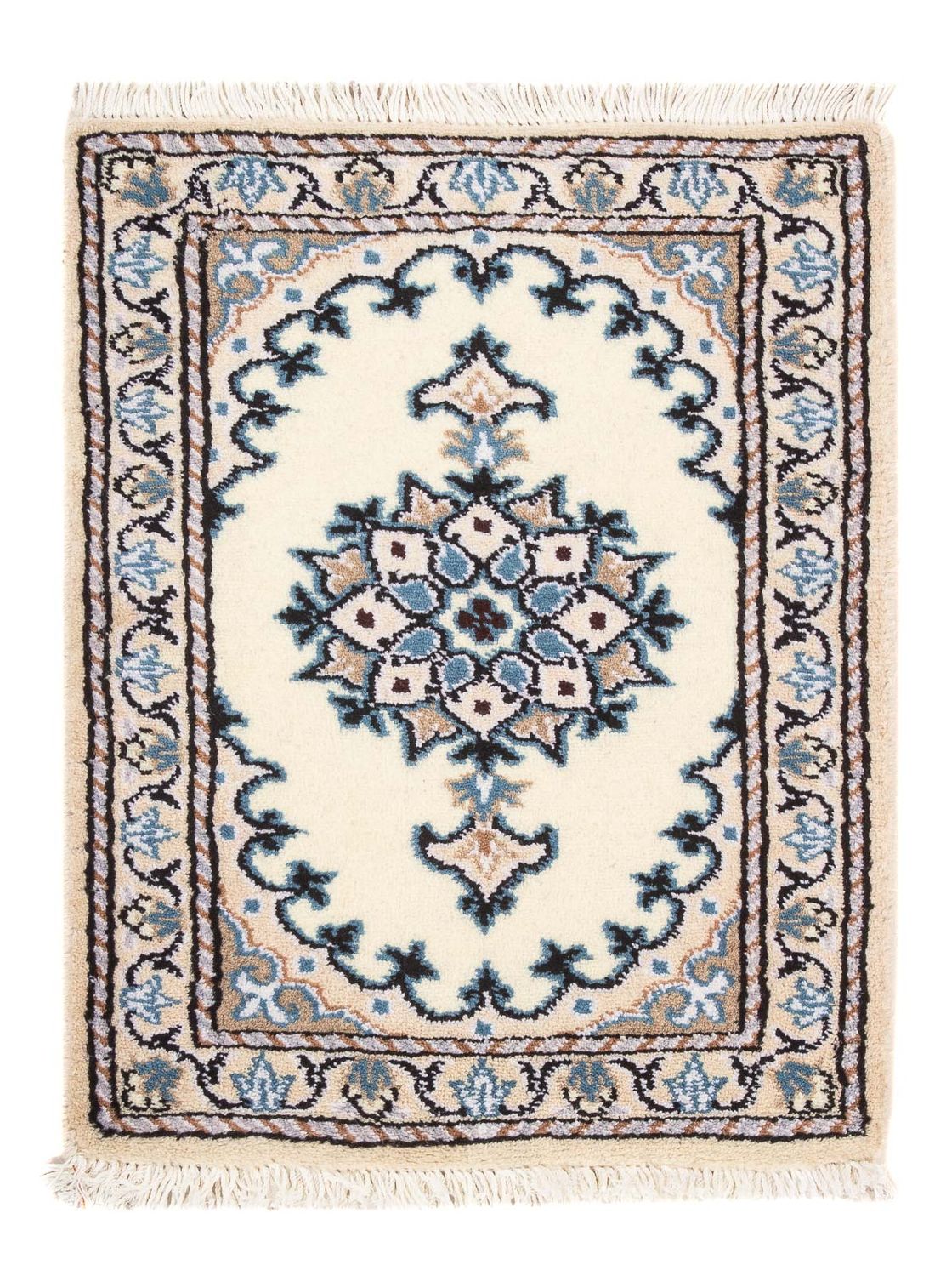 Persisk tæppe - Nain - 60 x 40 cm - creme
