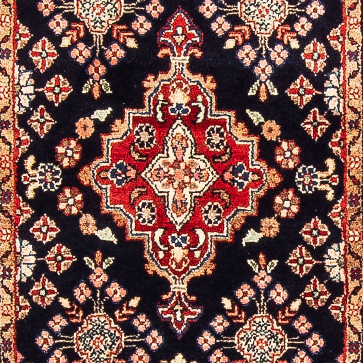 Løber Persisk tæppe - Classic - 382 x 80 cm - mørkeblå