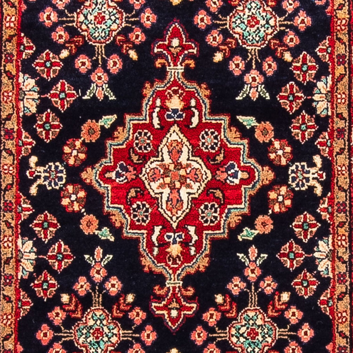Løber Persisk tæppe - Classic - 377 x 85 cm - mørkeblå