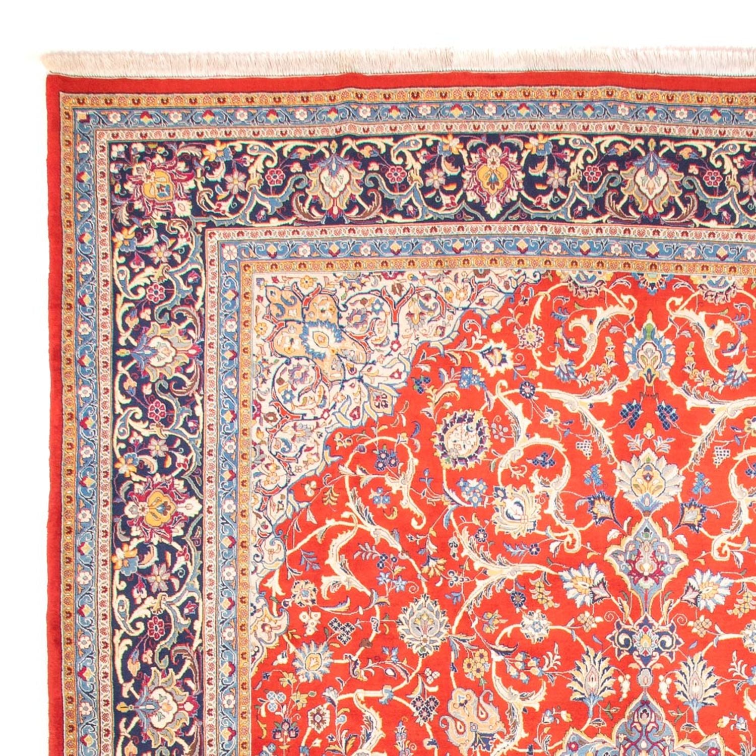 Persisk tæppe - Isfahan - Premium - 461 x 338 cm - rød