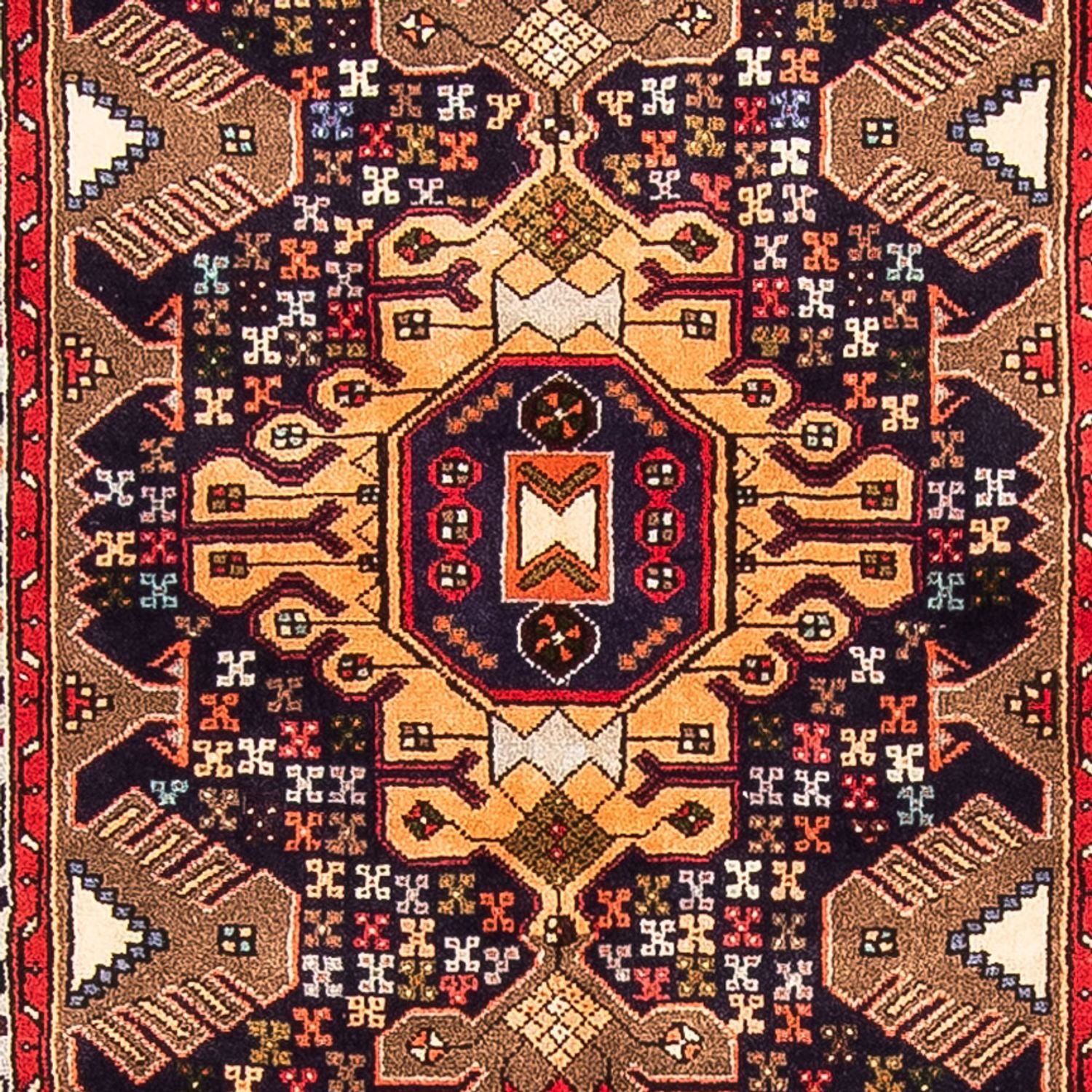 Løber Persisk tæppe - Nomadisk - 385 x 85 cm - mørkeblå