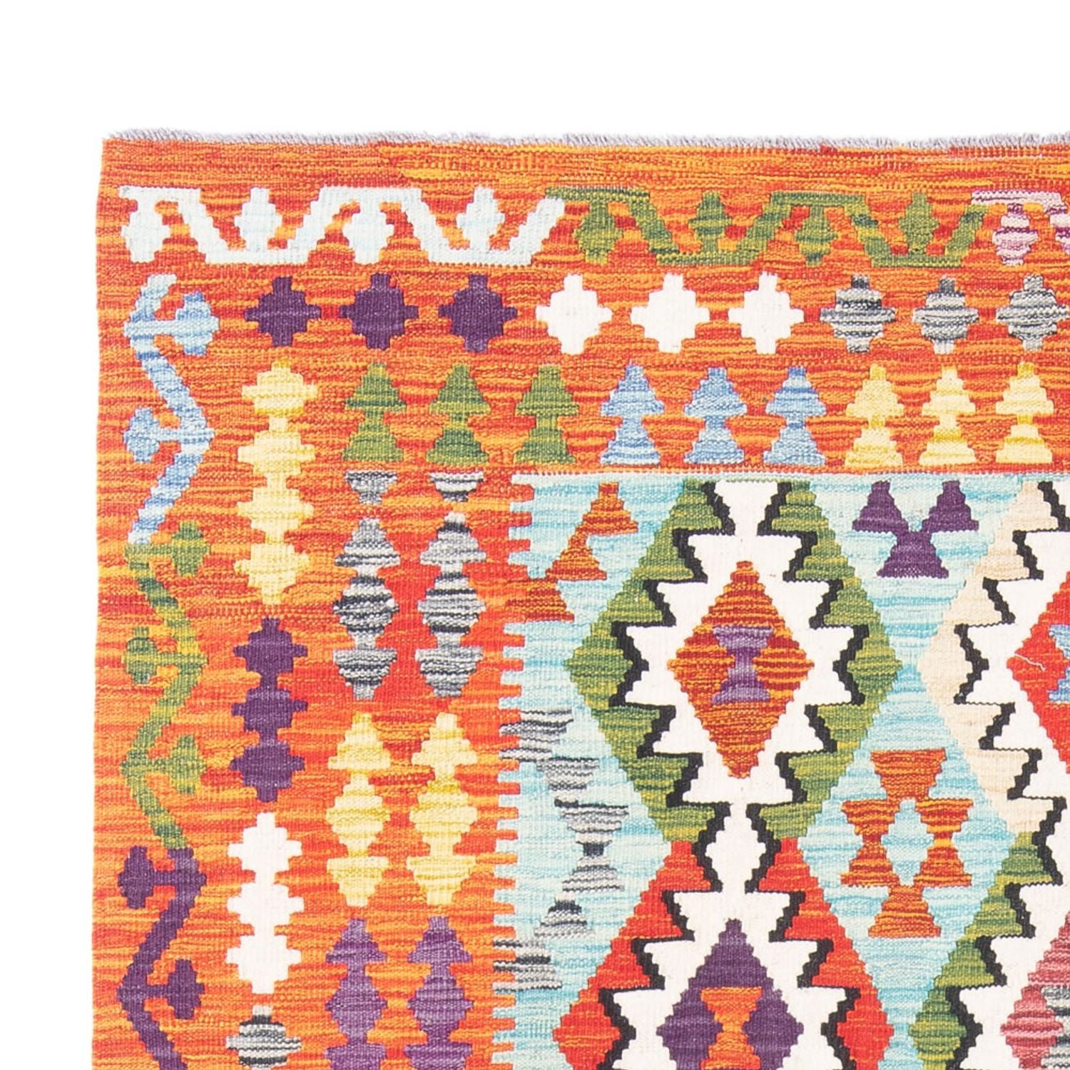 Kelim Carpet - Splash - 247 x 176 cm - flerfarvet