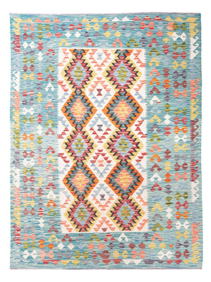 Kelim Carpet - Splash - 251 x 182 cm - flerfarvet