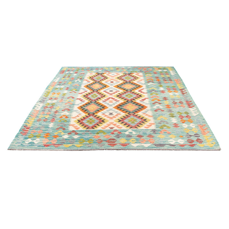 Kelim Carpet - Splash - 251 x 182 cm - flerfarvet