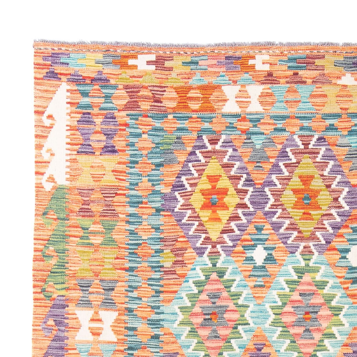 Kelim Carpet - Splash - 248 x 200 cm - flerfarvet