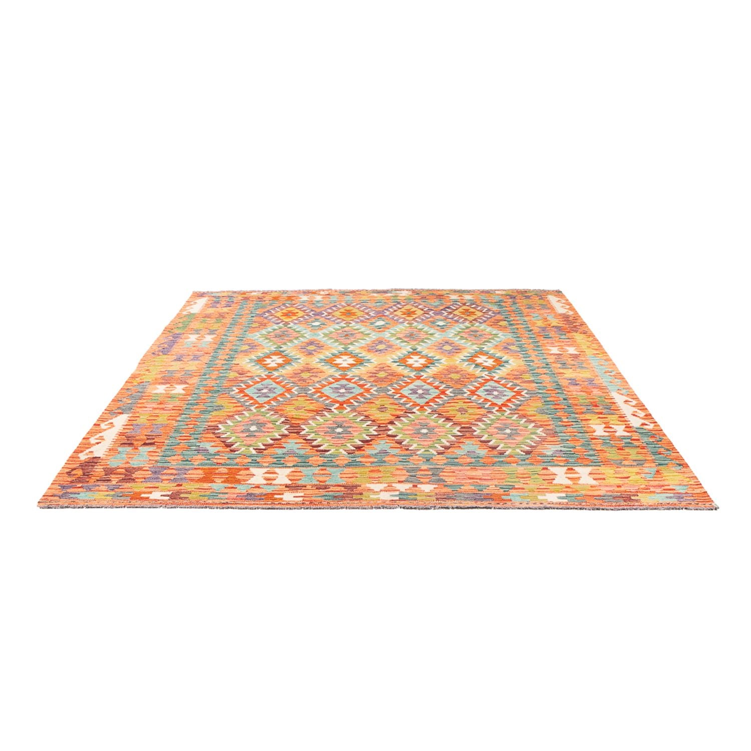 Kelim Carpet - Splash - 248 x 200 cm - flerfarvet