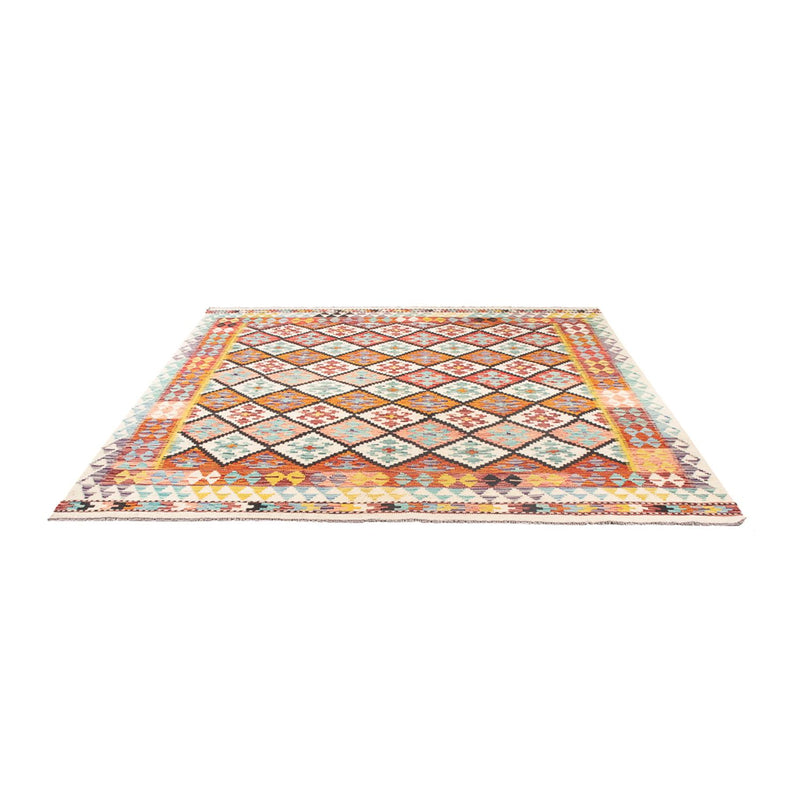 Kelim Carpet - Splash - 239 x 200 cm - flerfarvet