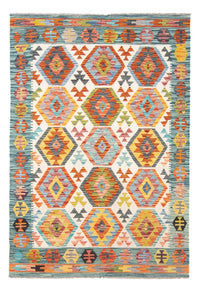 Kelim Carpet - Splash - 182 x 126 cm - flerfarvet