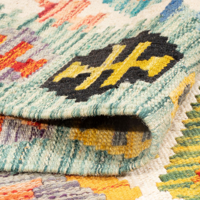 Kelim Carpet - Splash - 182 x 126 cm - flerfarvet