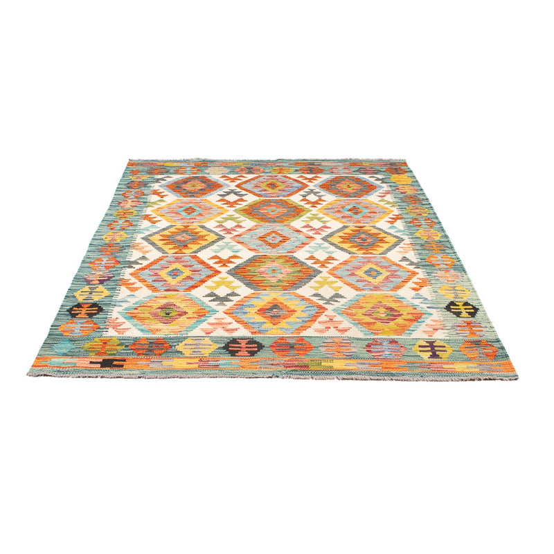 Kelim Carpet - Splash - 182 x 126 cm - flerfarvet