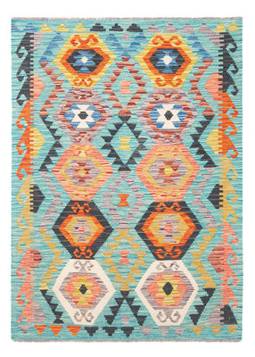 Kelim Carpet - Splash - 170 x 118 cm - flerfarvet