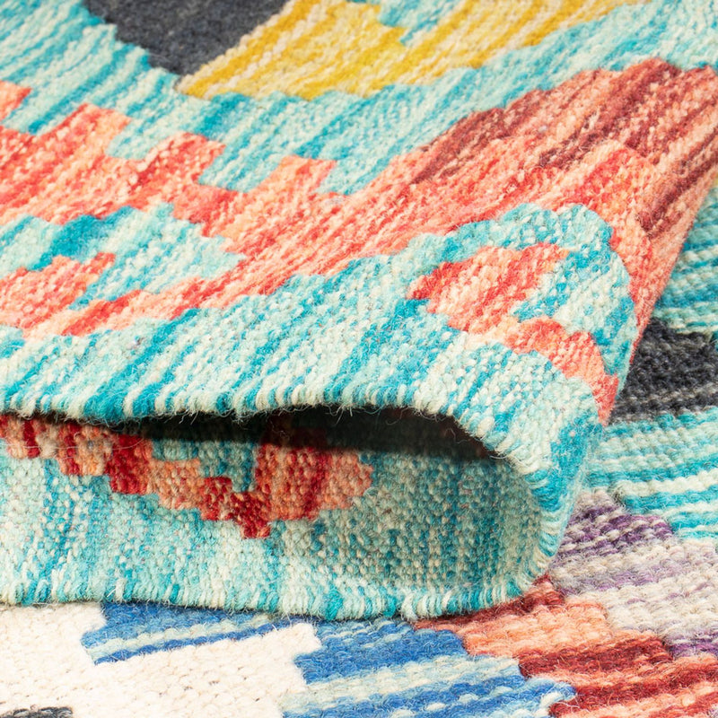 Kelim Carpet - Splash - 170 x 118 cm - flerfarvet