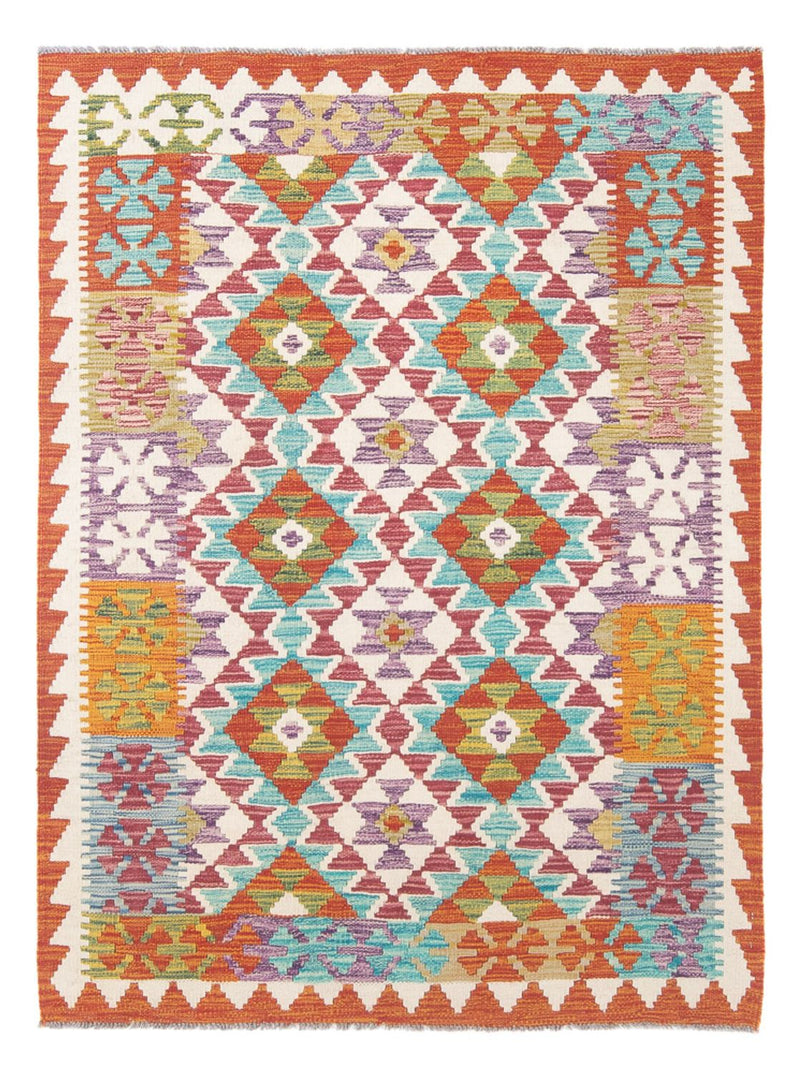 Kelim Carpet - Splash - 166 x 119 cm - flerfarvet