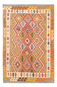 Kelim Carpet - Splash - 190 x 123 cm - flerfarvet