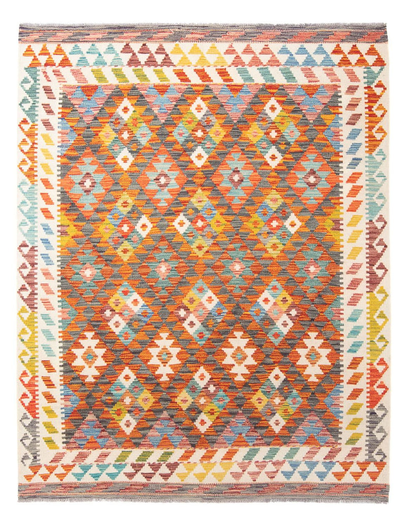 Kelim Carpet - Splash - 195 x 156 cm - flerfarvet