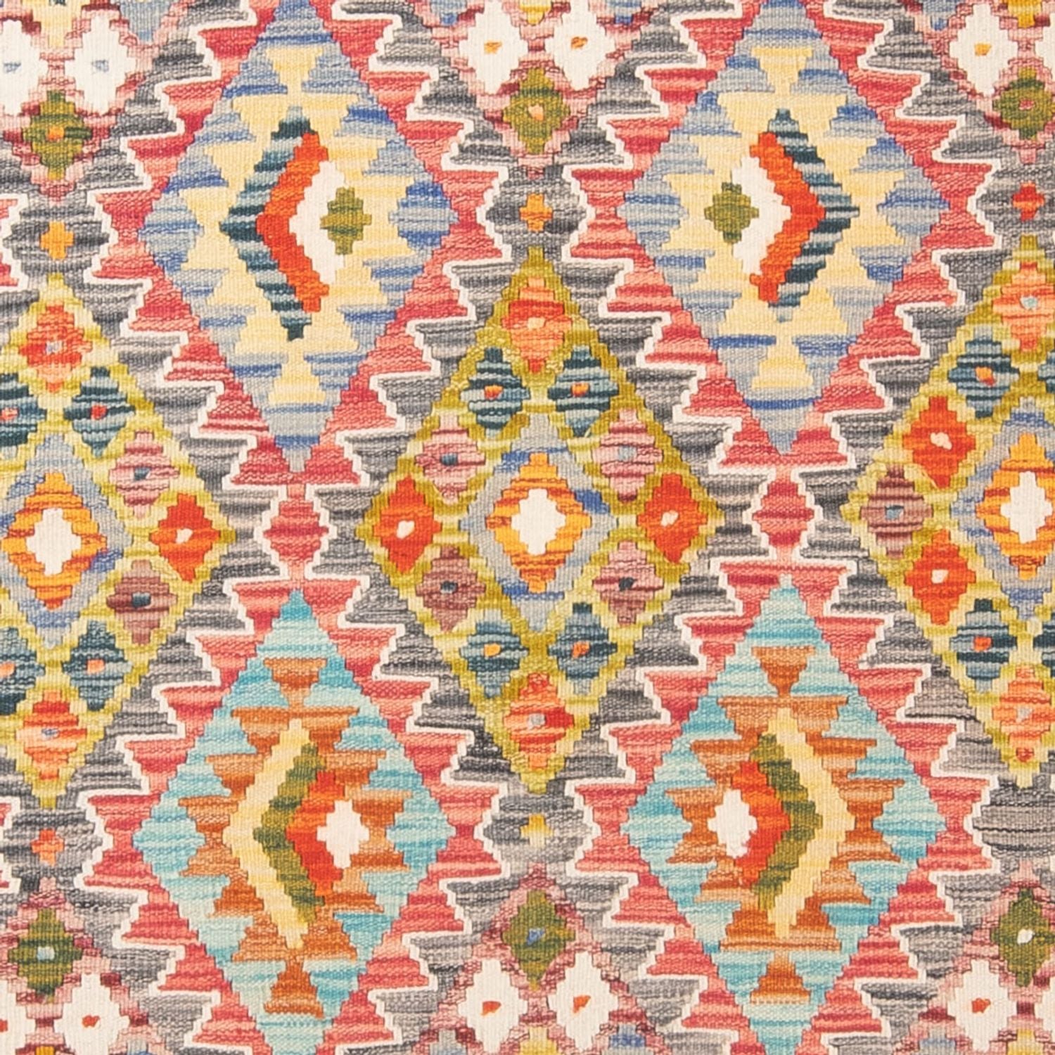 Kelim Carpet - Splash - 197 x 162 cm - flerfarvet