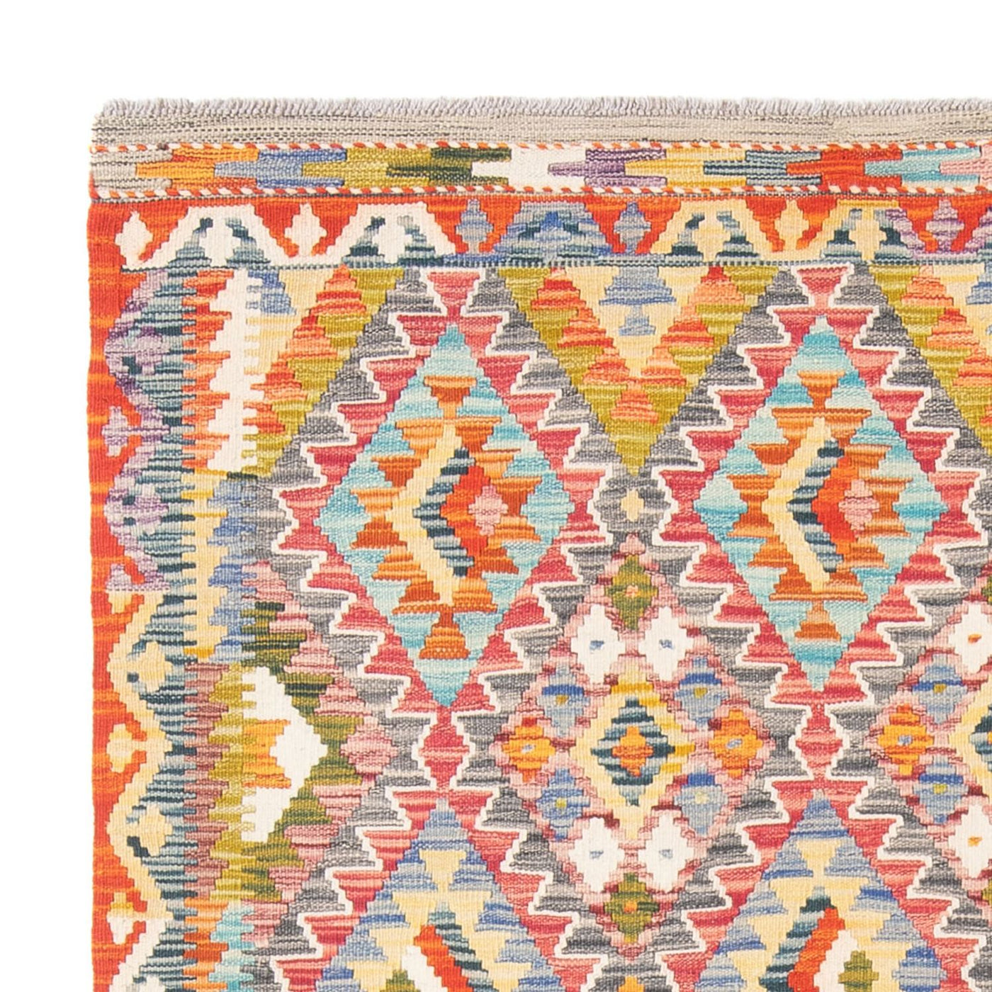 Kilim Maimana Tæppe 197x162cm - Uldtæppe