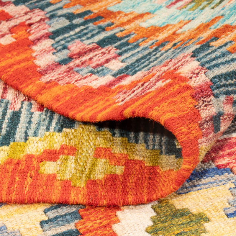 Kelim Carpet - Splash - 197 x 162 cm - flerfarvet