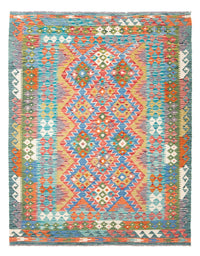 Kelim Carpet - Splash - 196 x 152 cm - flerfarvet